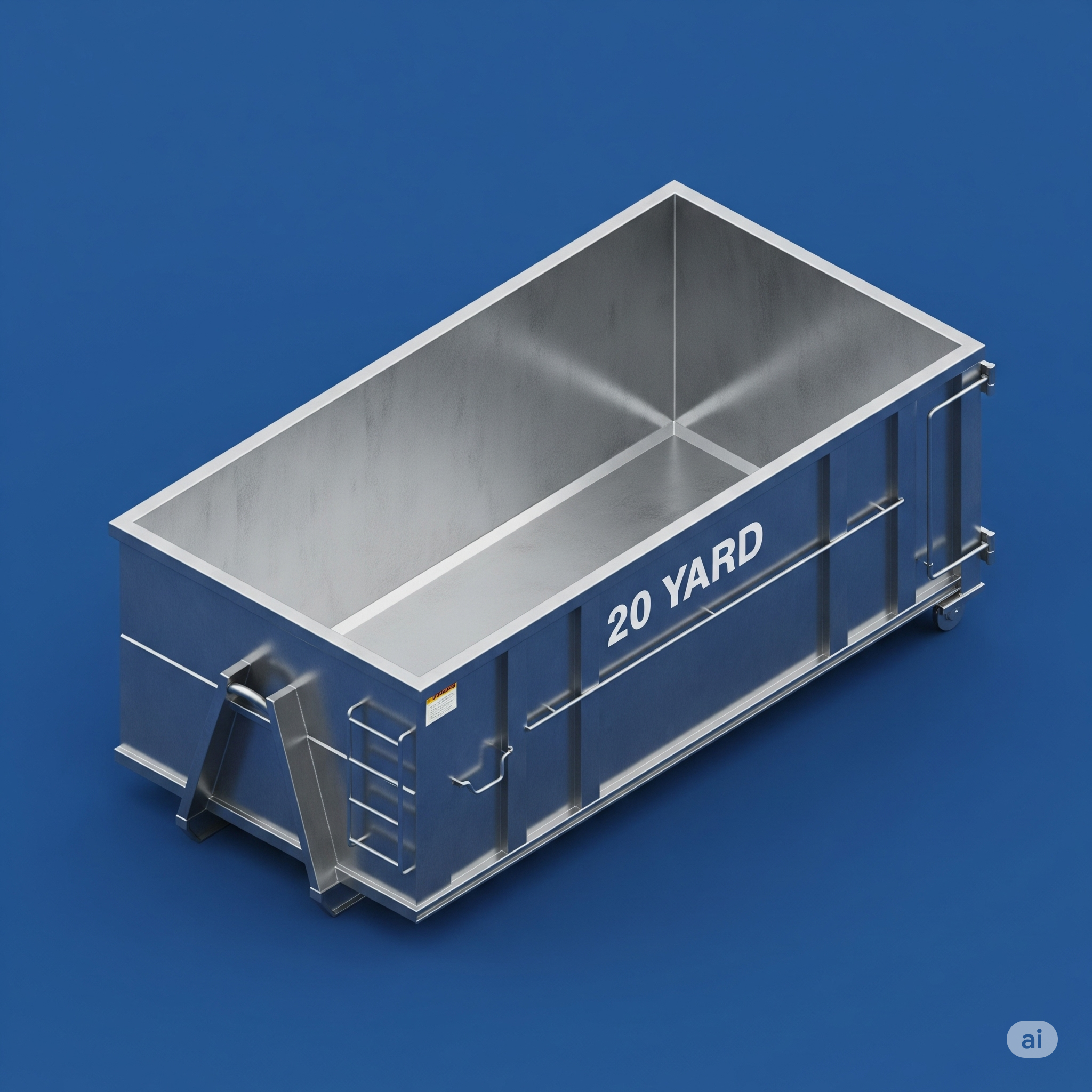 A 20-yard Sunset Dumpster, suitable for medium-sized projects like kitchen remodels.