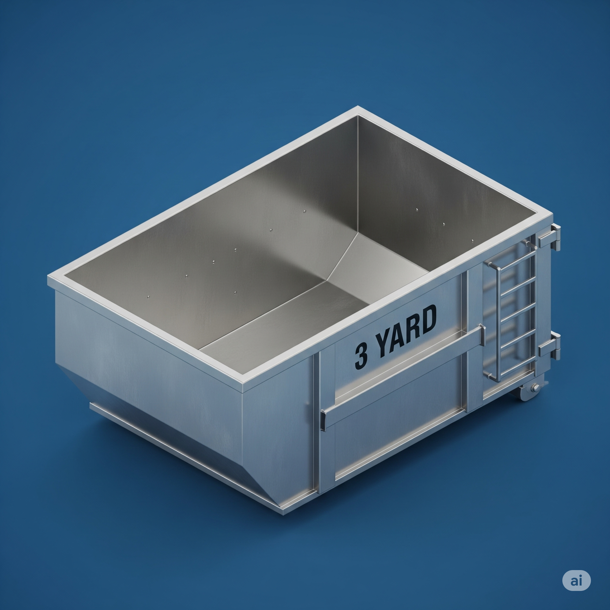 A small 3-yard Sunset Container, perfect for minor cleanups.